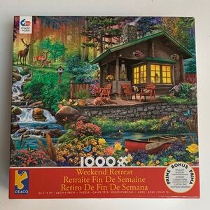 CEACO Weekend Retreat Puzzle - 1000 Pieces - Multicolor. Pre-owned.Smoke free.